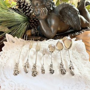 Christoph Widmann Silver ~ German Serving Utensils ~ 835 Silver ~ Antique Silver ~ Hildesheimer Rose