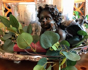 Guirnalda de eucalipto elevada ~ Guirnalda de temporada ~ Gran guirnalda