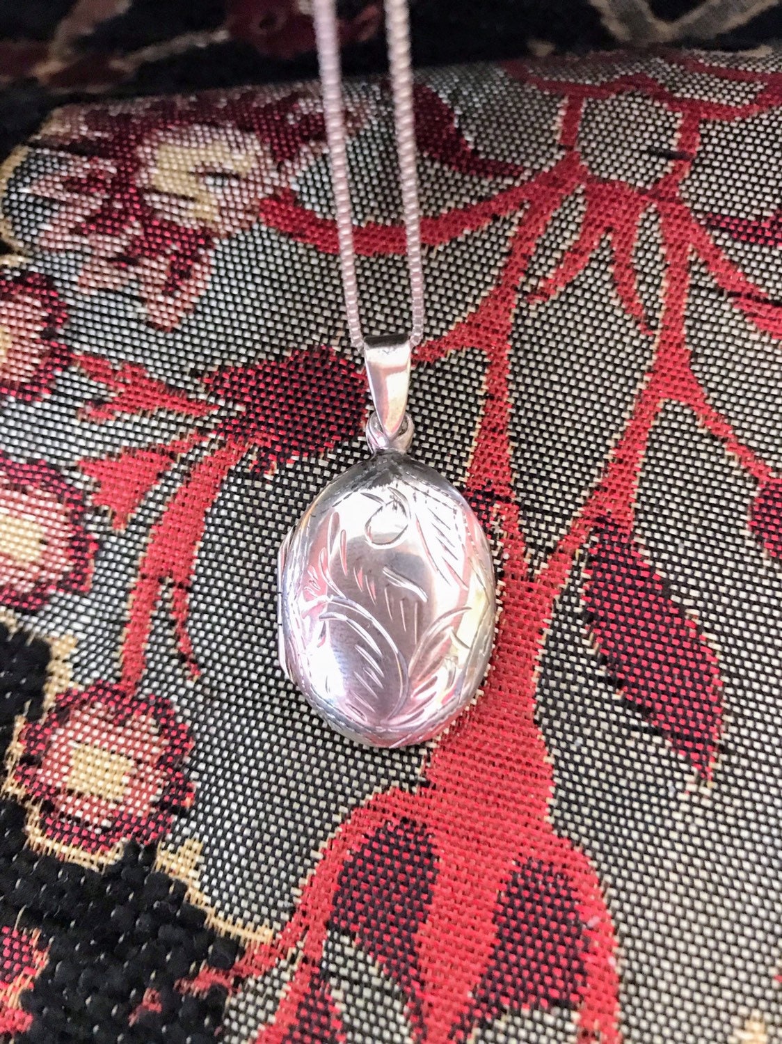 Sweet and Simple Sterling Silver Locket Think Downton Abbey 