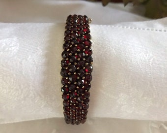 Pulsera de granate antiguo ~ Pulsera de granate raro ~ Pulsera de granate ~ Pulsera de granate Boho