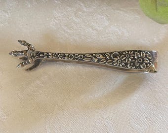 Tres pinzas antiguas de plata de ley ~ Pinzas para azúcar ~ Pinzas para aceitunas