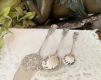 Antiko Hildesheimer Rose Serving Pieces ~ 800 Silver ~ Antiko Silver ~ German Silver