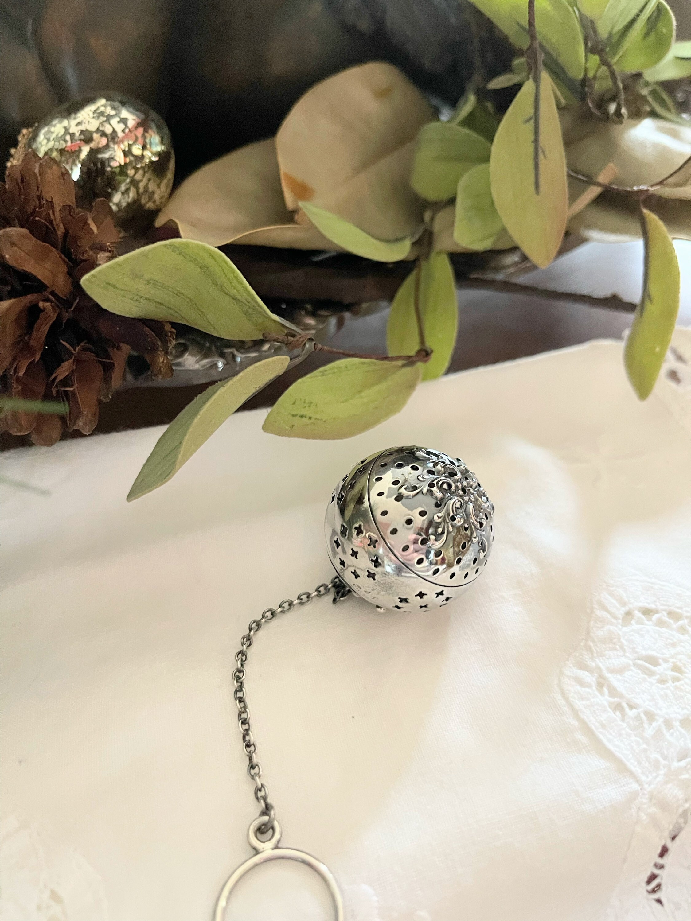 Watrous Antique Sterling Silver Tea Infuser Ball