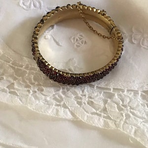 Antique Garnet Bracelet Rare Garnet Bracelet Garnet Bracelet Bohemian Garnet Bracelet image 3