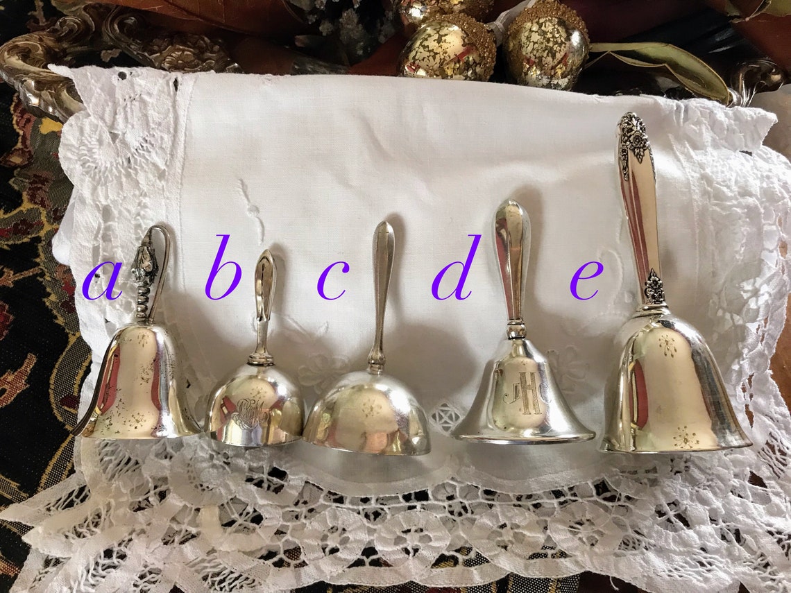 Sterling Silver Dinner Bells Antique Bells 925 Silver Etsy