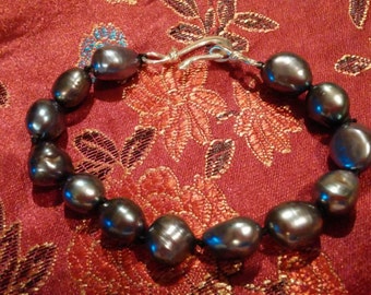 Baroque Peacock Pearls Bracelet ~ Bridal Bridesmaid ~ Gift Wrapped
