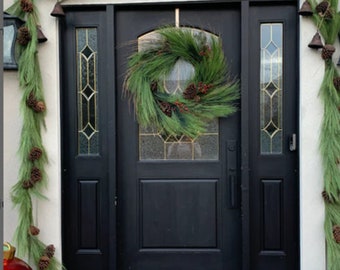 Free Priority Shipping! Beautiful Garland ~ Long Needle Pine Garland with Pinecones ~ Great Christmas Garland