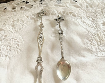 Tenedor antiguo de plata italiana ~ Tenedor para entremeses ~ Tenedor de plata ~ Plata 800 ~ Italia ~ Plata