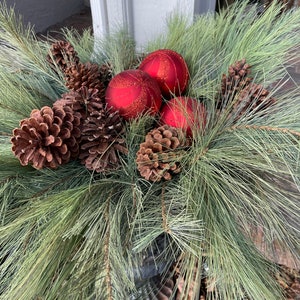 Free Priority Mail...Weatherproof Pine Garland for Planters ~ Long Needle Garland w/wo Pinecones ~ Great Christmas Garland