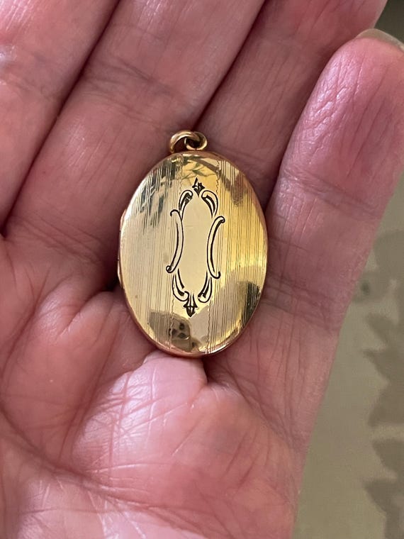 Antique Gold Filled Locket ~ Antique Gold Locket ~ Antique Locket ~ Art Deco Locket ~ Ballou Locket