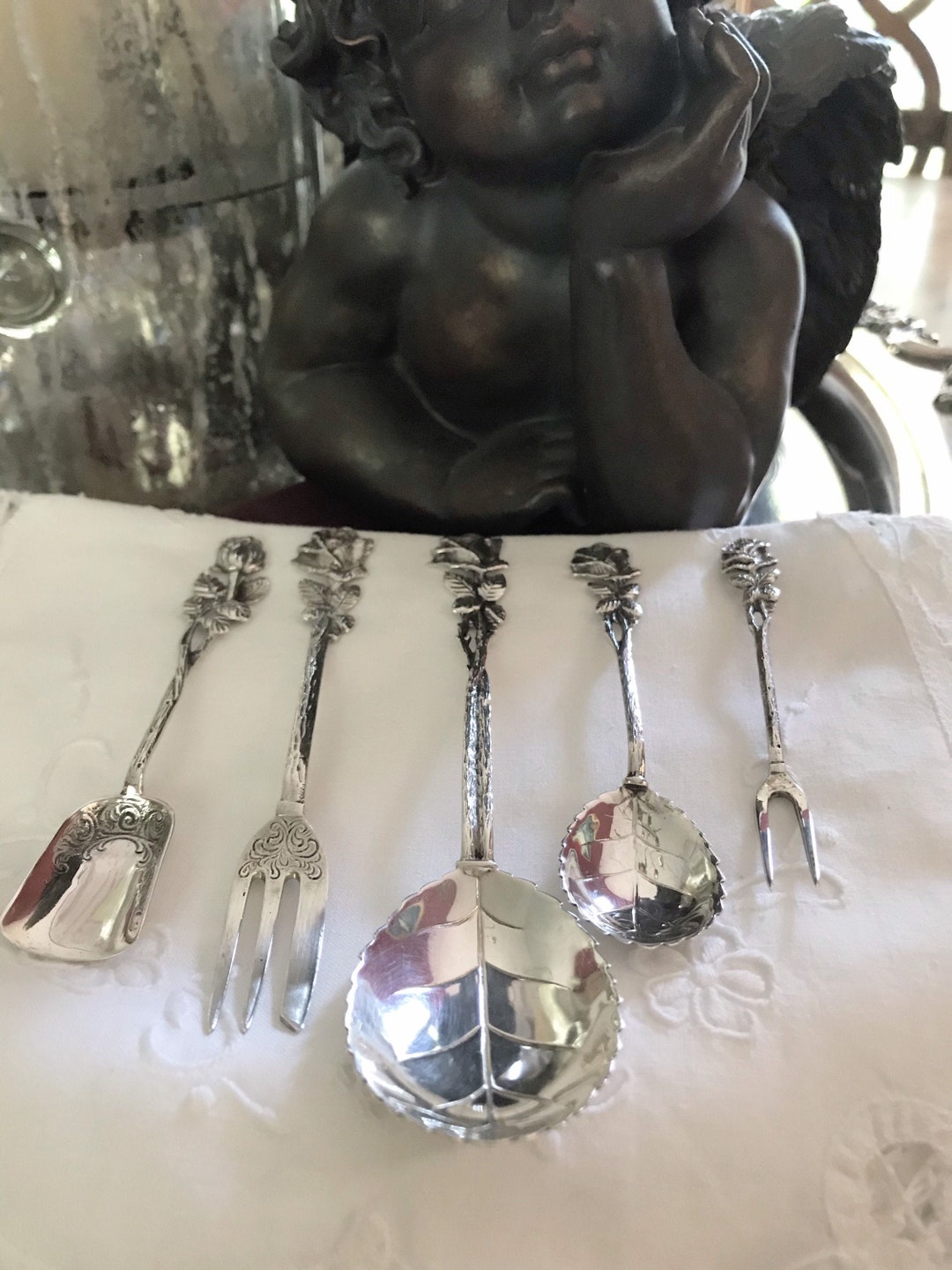 Christoph Widmann Silver ~ German Serving Utensils ~ 835 Silver