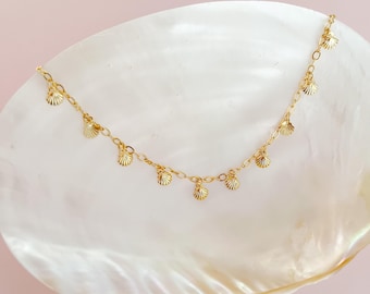 Gold Plated Seashell Shelly Necklace