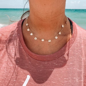 Golden or Silver Shells Layering Necklace Gold Plated Ships