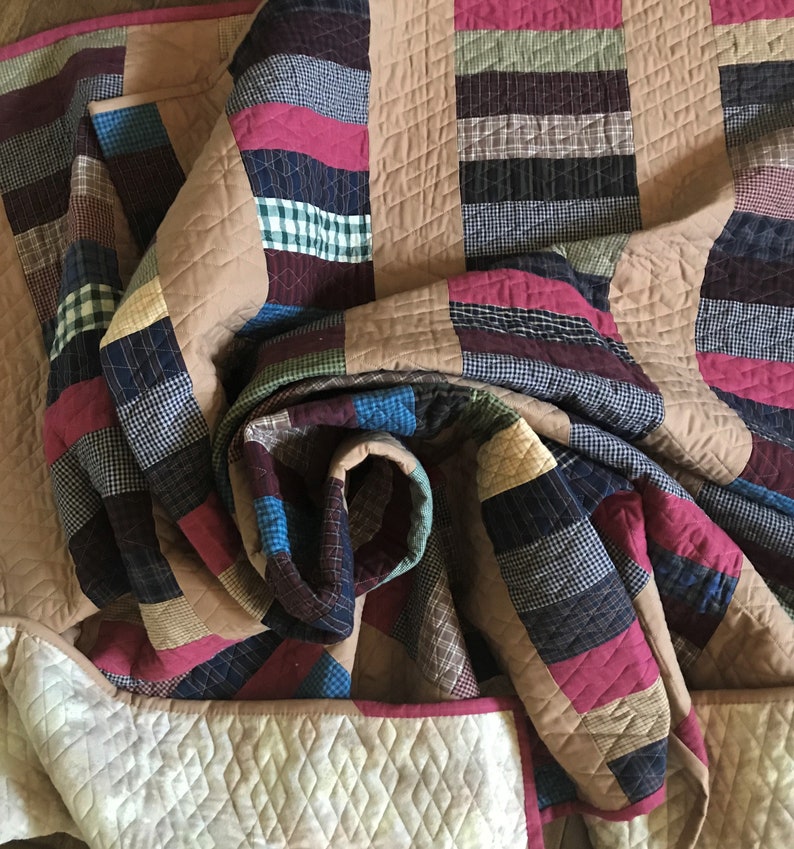 Modern design handcrafted quilt....The Clay quilt