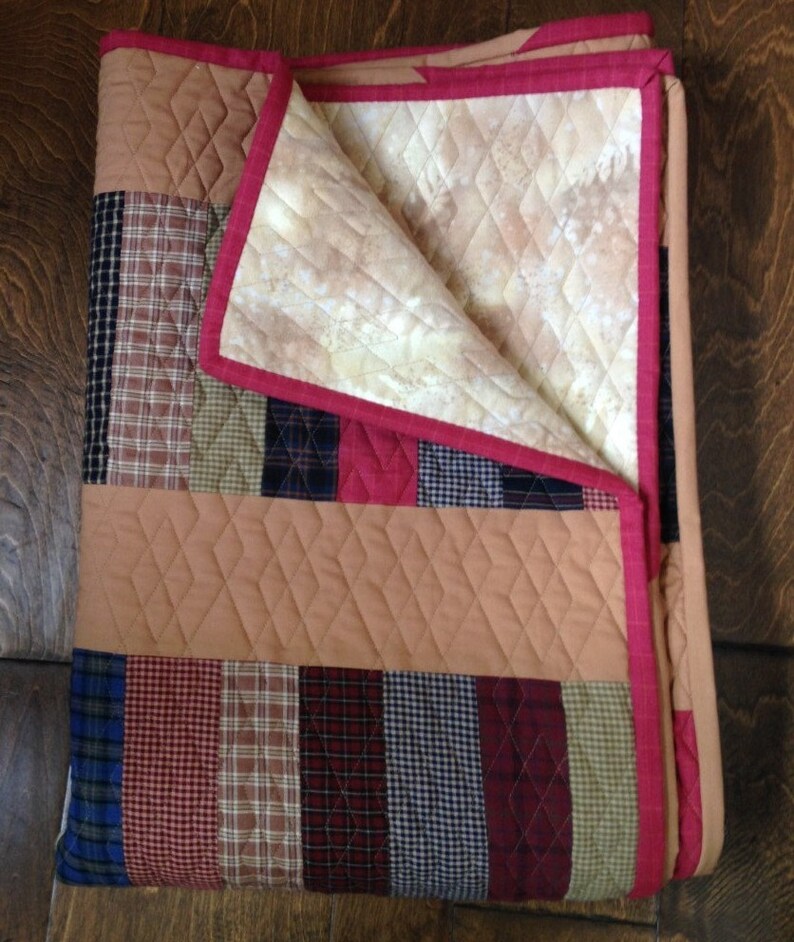 Modern design handcrafted quilt....The Clay quilt