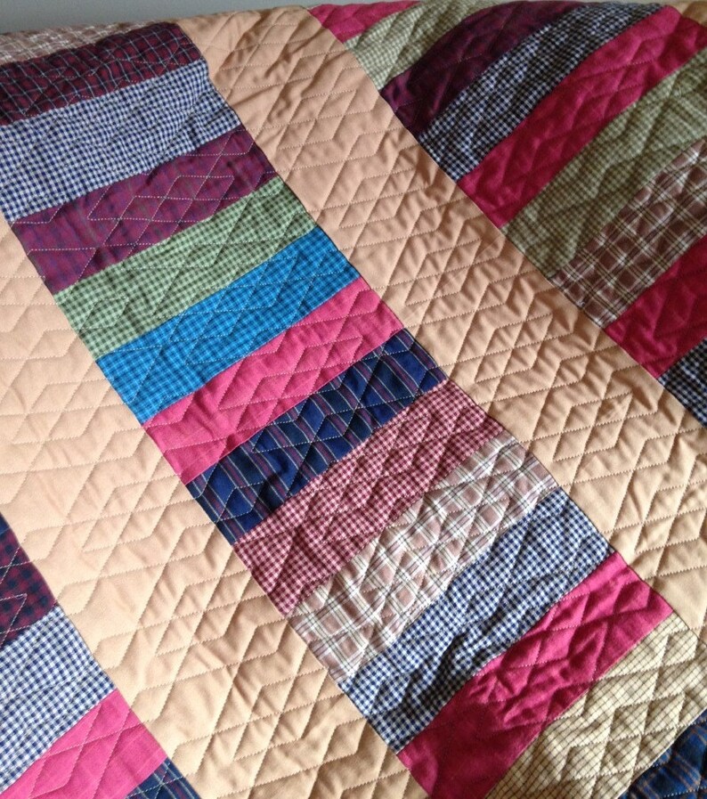 Modern design handcrafted quilt....The Clay quilt