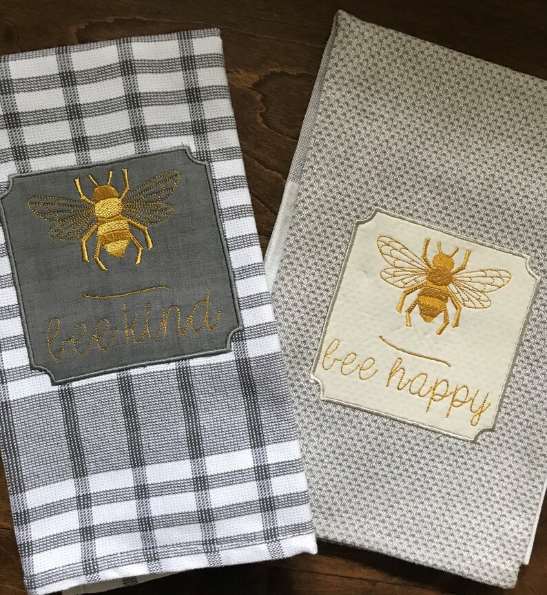 Bee Themed Hand Towels Etsy