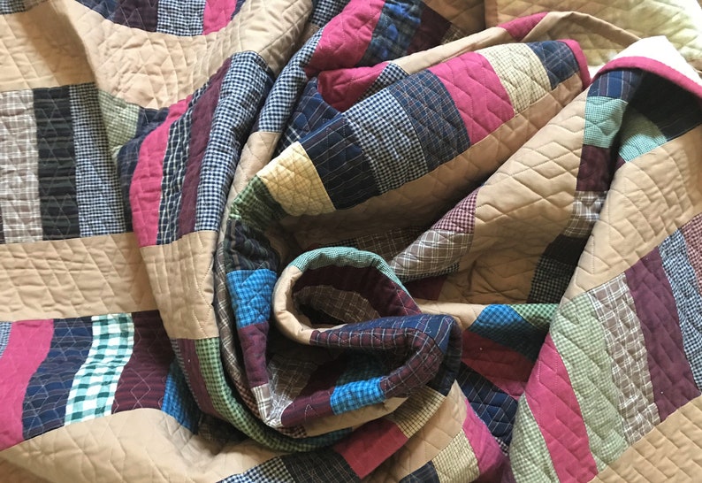 Modern design handcrafted quilt....The Clay quilt
