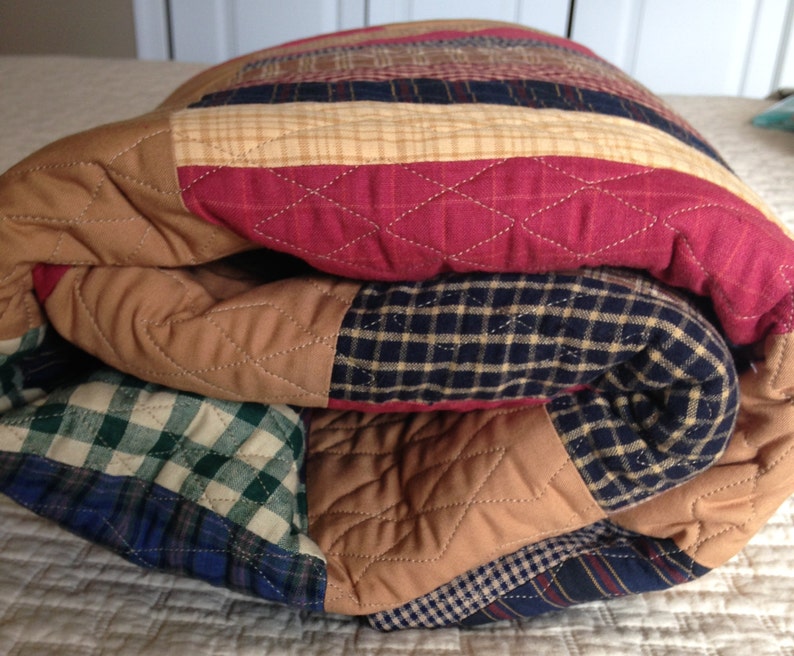 Modern design handcrafted quilt....The Clay quilt