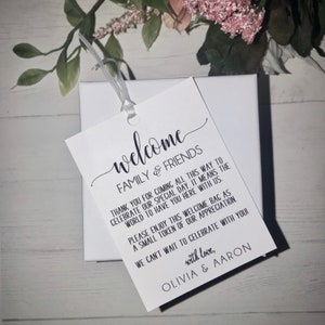 Wedding Welcome Bag Tags - Destination Wedding Gift Tags for Guests - Welcome Bag Gift Tags