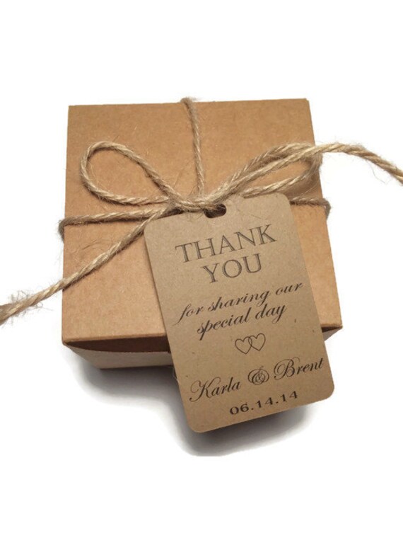 50 Biglietti Di Ringraziamento In Cartoncino Kraft Marrone – 4x6 Cm, Con Spago, Per Matrimonio