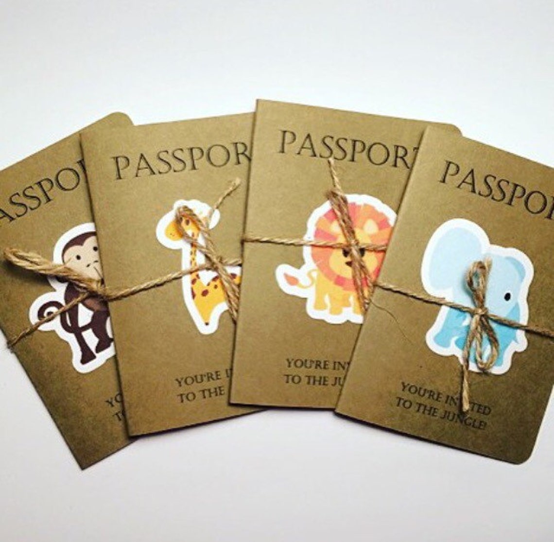 Safari Passport Invitation Safari Kids Birthday Party | Etsy