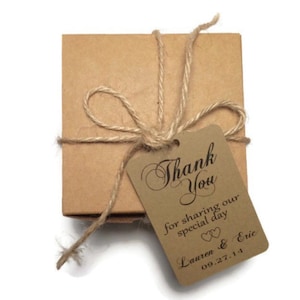 Boda Gracias Etiquetas -Etiquetas personalizadas de favor de boda- gracias por compartir nuestro día especial