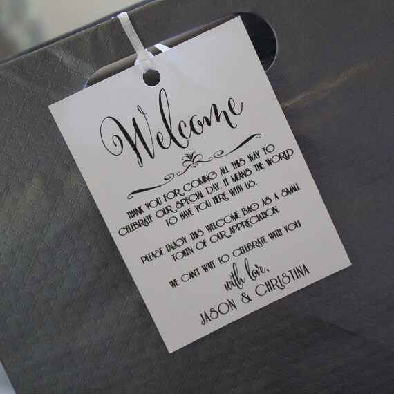 Wedding Welcome Bag Tags Destination Wedding Gift Tags For Etsy