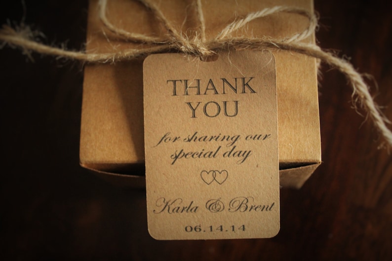 Personalized Wedding Favor Tags Wedding Thank You Tags thank you for sharing our special day