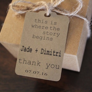 Matrimonio favore grazie Tag - Personalized Wedding favore tag-set di 50