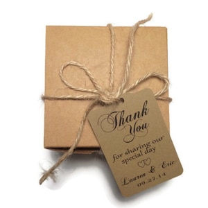 Boda Gracias Etiquetas -Personalizado Boda Favor Etiquetas-set de 50