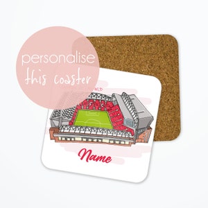 Personalised Liverpool FC Coaster, Anfield Stadium