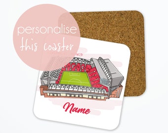 Personalised Liverpool FC Coaster, Anfield Stadium