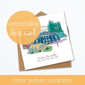 Carte personnalisée Newcastle Graduation Skyline