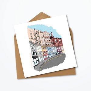 Carte de voeux sur les toits d'Édimbourg, Victoria Street Card