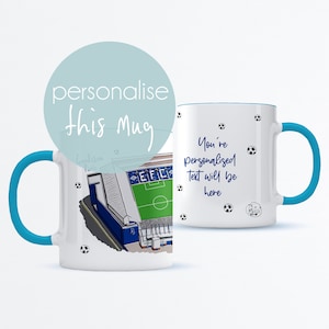 Mug personnalisé de football Everton FC, Mug Goodison, Cadeau papa, Cadeau maman, Mug fête des pères