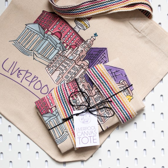 Liverpool Skyline Tote Bag, 100% Cotton