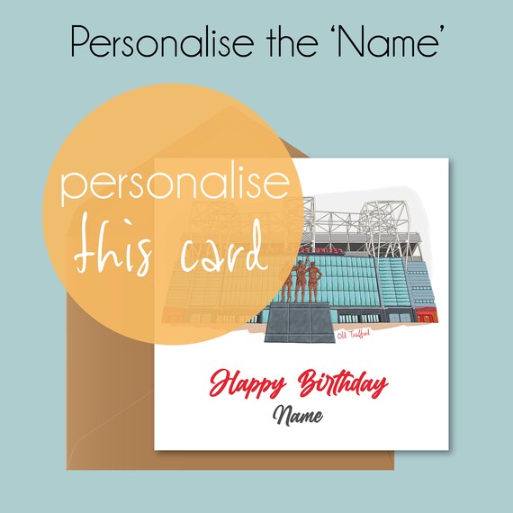 Man Utd Personalised Card, Birthday