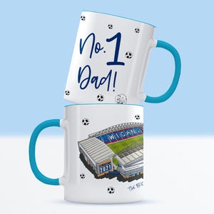 Wigan Athletic Dad Football Mug, Father&#39;s Day Gift, The Brick Community Stadium