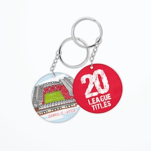 Liverpool Champions 20205 Football keyring, Anfield Stadium, Premier League Winners