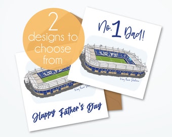 Leicester City Father's Day Card, King Power Stadium, No. 1 Dad