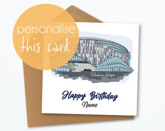 Tarjeta de cumpleaños personalizada del Tottenham, tarjeta de fútbol de los Spurs