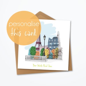 Personalised Paris Greeting Card