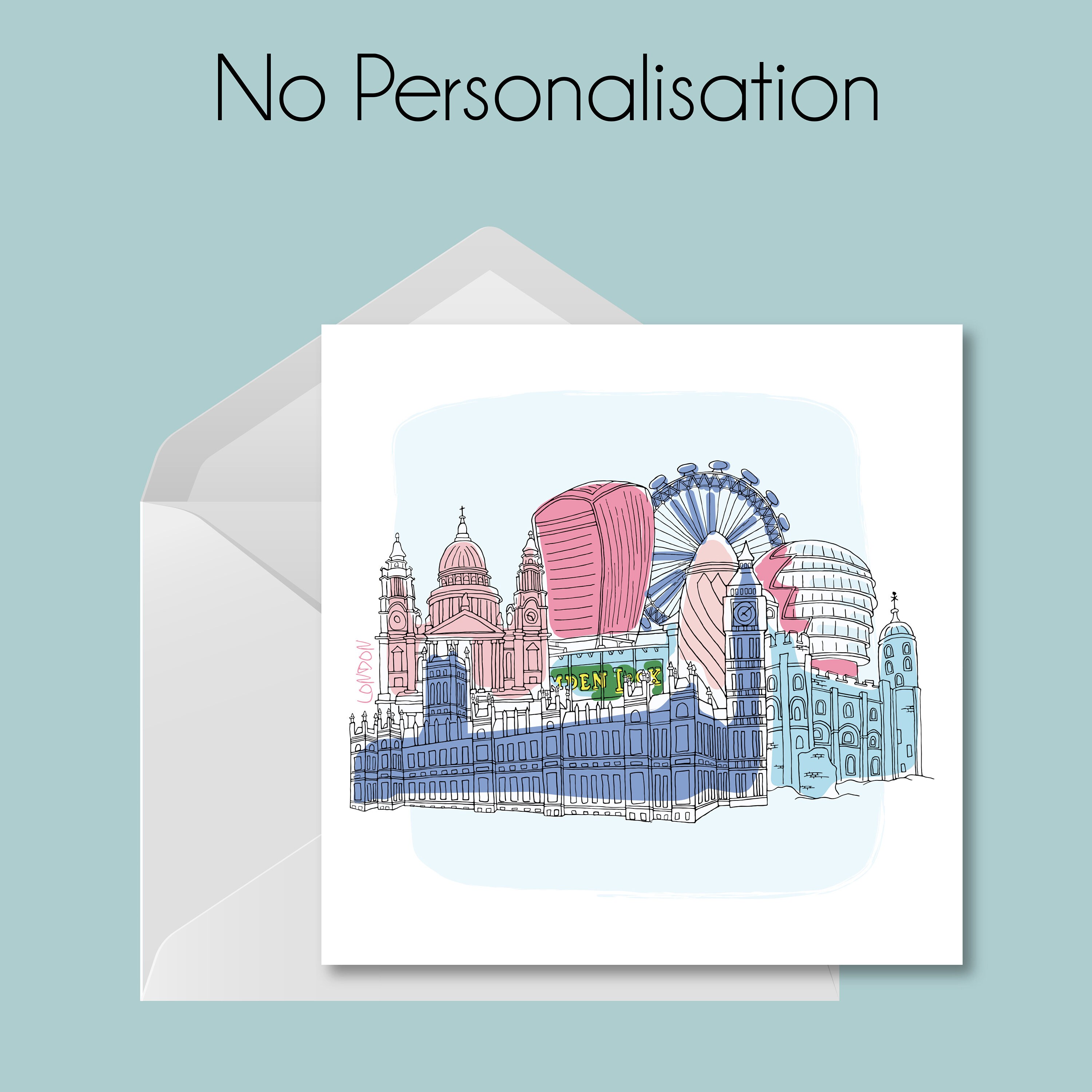 London Personalised Greeting Card Birthday Card Anniversary Etsy