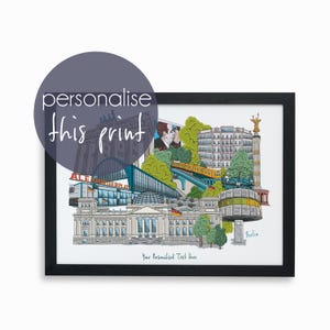 Personalised Berlin Skyline Illustration Print