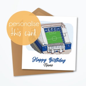 エバートンFCのパーソナライズされた誕生日カード