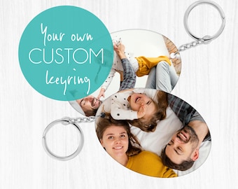 Personalised Photo Keyring, Keychain Gift for Birthday, Anniversary, Valentines, Christmas Gift, Double Sided