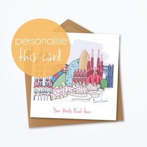 Personalised Barcelona Greeting Card