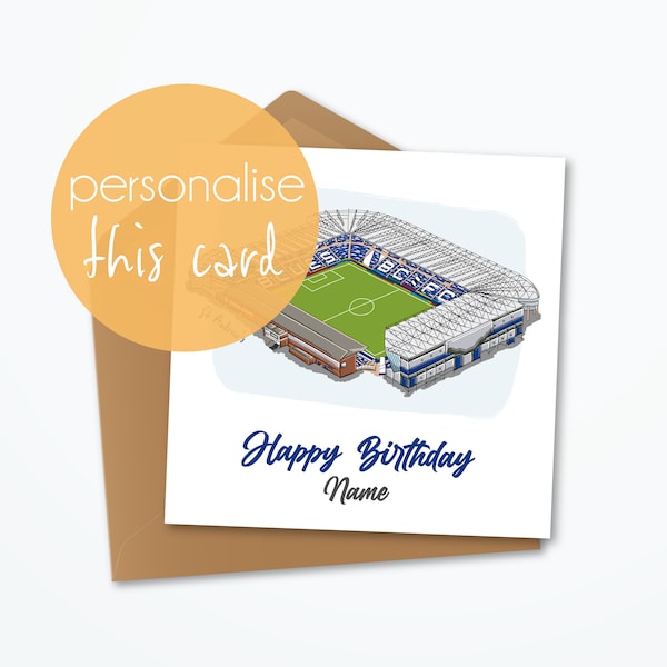 Birmingham City Personalised Card, Birthday, Occassion Greeting Card