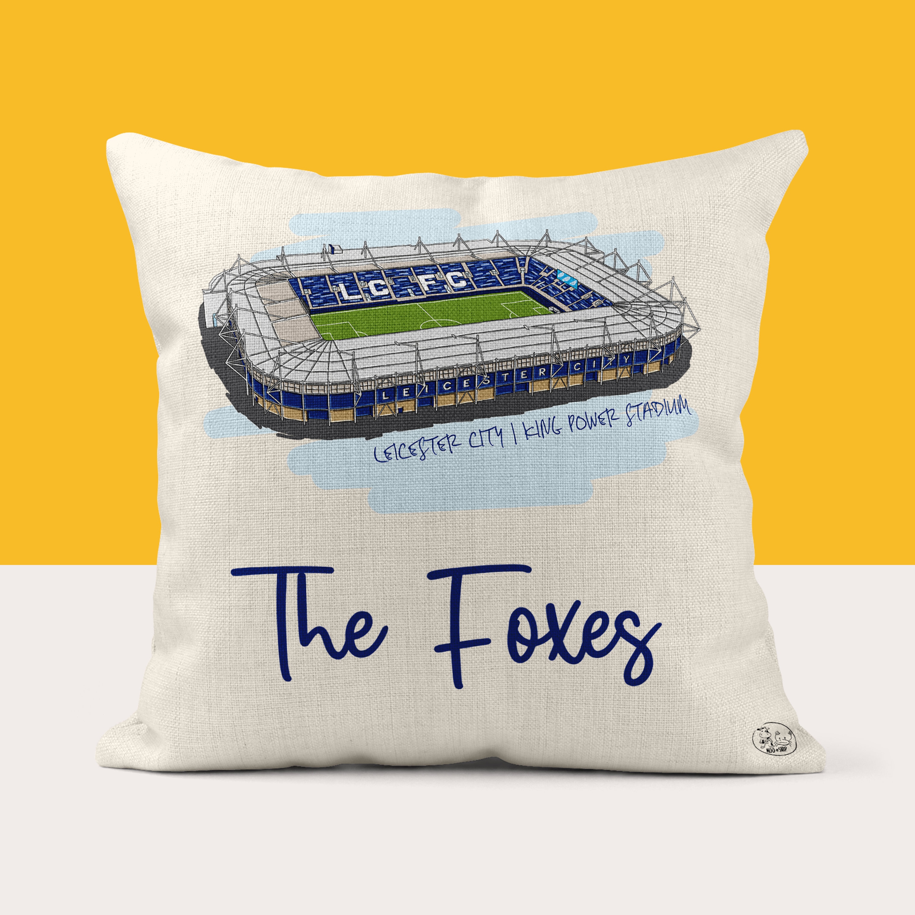Leicester City Football Cushion Cover, King Power Stadium, Birthday Gift